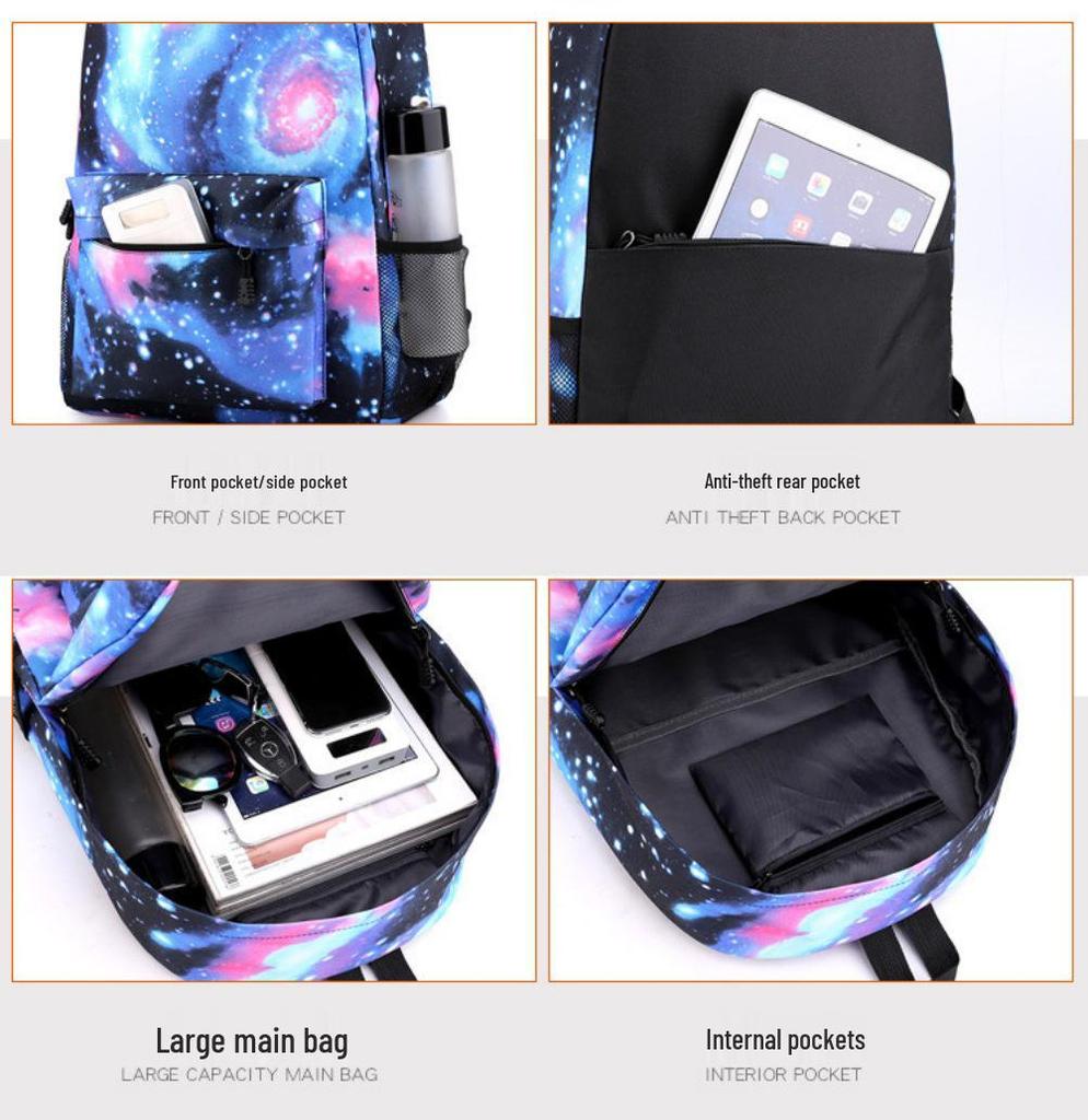 K-POP Demon Hunter Girl Group Children's Backpack, Pencil Case, and Shoulder Bag Set for Middle School Students