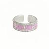 Color Flower Purple Enamel Iris Open Ring Niche Light Luxury High Sense Personality Ring