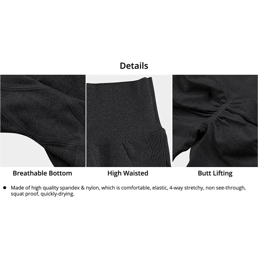 Damen-Trainingsshorts mit hoher Taille, nahtlos, Po-Lifting-Strumpfhose zur Bauchkontrolle, bequeme, gerüschte Booty Smile-Yoga-Shorts