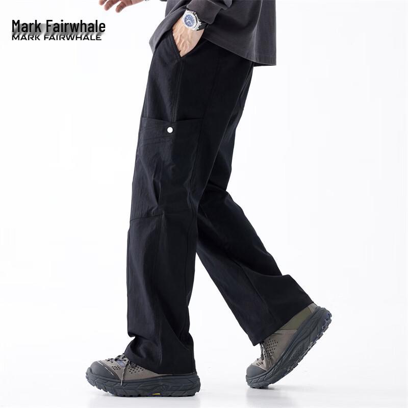 MARK FAIRWHALE Men's American Style Multi-Pocket Cargo Pants