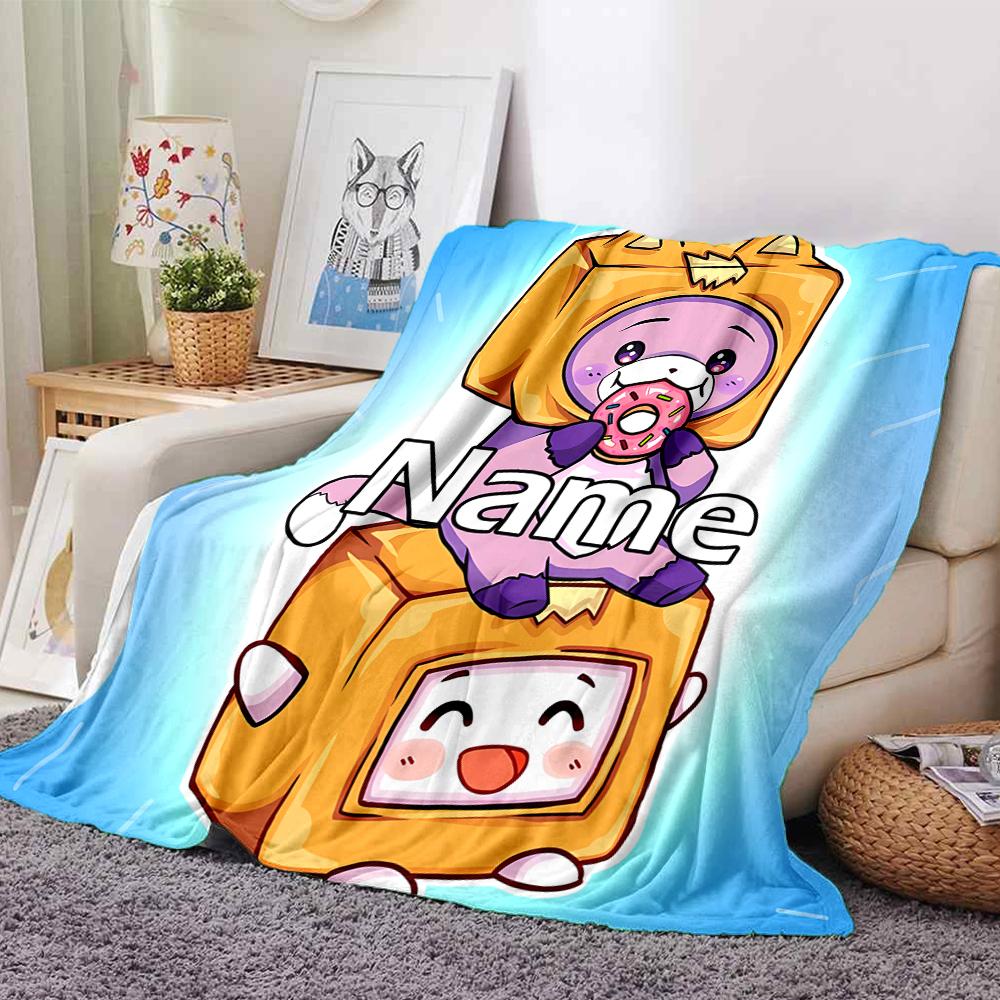 Customiz Name Personality LankyBox - Foxy  Blanket Soft &Warm Sofa Office Bed Travel Lunch Break Blanket, Gift Suitable All Seasons