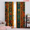 2D Flat Printing 2pcs Party Curtain African Stripe Versatile Fabric Without Electricity Festive Curtains Perfect for New Year