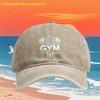 Gym Workout Barbell Heartbeat Print Vintage Baseball Cap Unisex Adjustable Casual Beach Hat