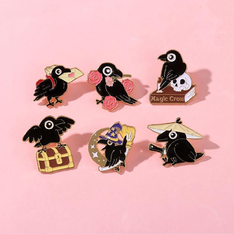 Fashionable Sophisticated Crow Brooch Versatile Jewelry Accessory Portable for Apparel and Headwear Daily Use Items