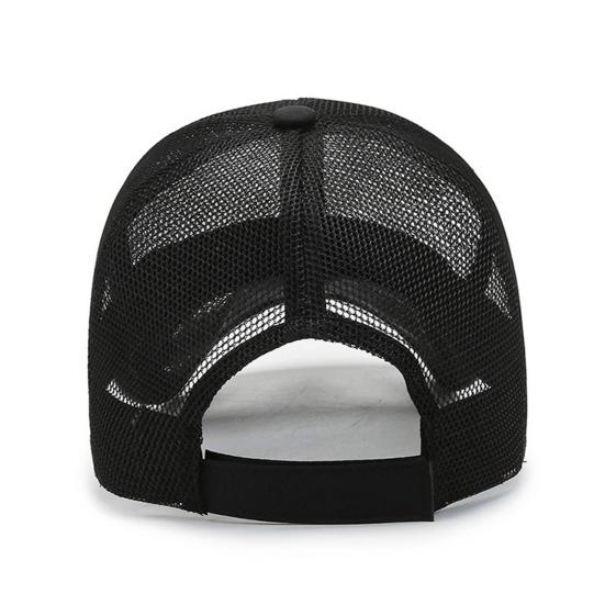 Men Baseball Hat Hollow Out Mesh Breathable Quick-drying Solid Color Sunscreen Adjustable Outdoor Golf Sun Hat Headwear