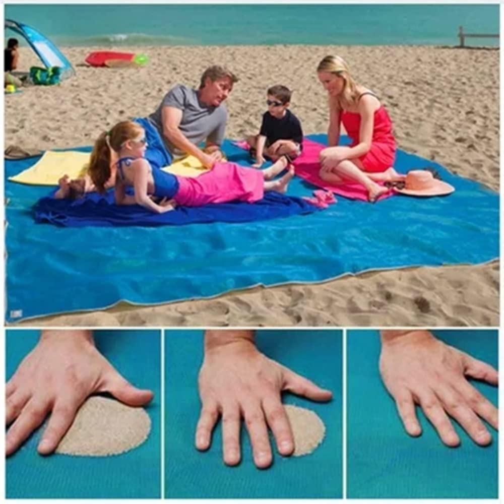 Coperta Portatile A Prova di Sabbia Senza Sabbia Leggera Compatta Grande Telo da Spiaggia Tappetino Asciugatura Rapida Impermeabile Facile da Pulire Coperta Ultra