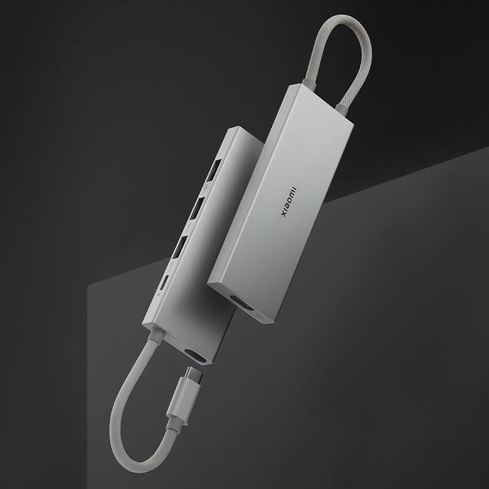 Xiaomi Hub Dual Display 4K PD100W Fast Charging High Speed HDMI Port High Speed Data Transfer Storage Protection Compatible with OS 5-in-1 Type-C