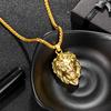 Hip Hop Rock Big Gold Color Lion Head Pendant Necklace For Men Fathers Day Jewelry Gifts
