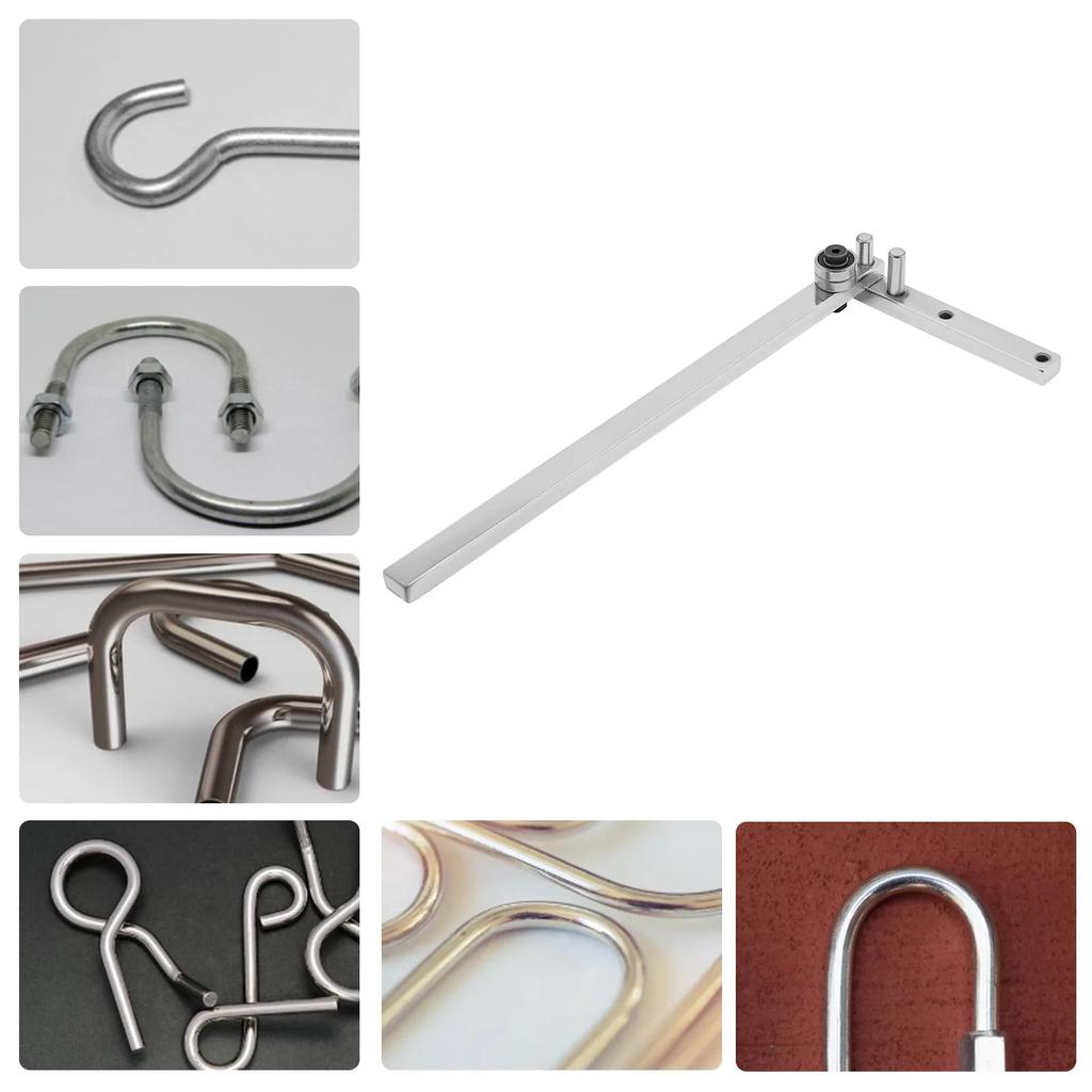 Carbon Steel Manual Pipe Bender, 0-180° Angle 8mm Round Steel Tube Bender, Portable Hand Tool for Pipe Installation