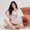 Women's 2026 Summer Cute Printed 100% Cotton Pajamas – Comfortable, Skin-Friendly, Wearable as Outerwear