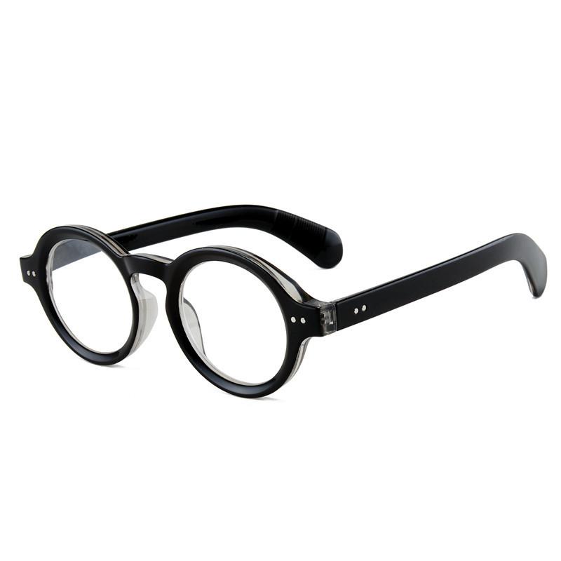 2510 Personalized Round Frame Rice Nail Glasses Women'S Fashion Literary And Retro Frames Anti-Blue Reading Glasses Men