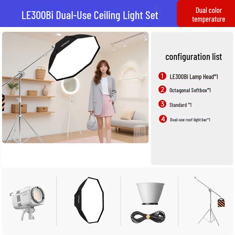 Godox LE300Bi 300W Bi-Color LED Studio Light Kit