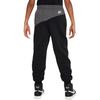 Nike Kids  Knitted Sports Pants Letter Print Color Block Drawstring Fleece Kids Pants Black FN9132-010