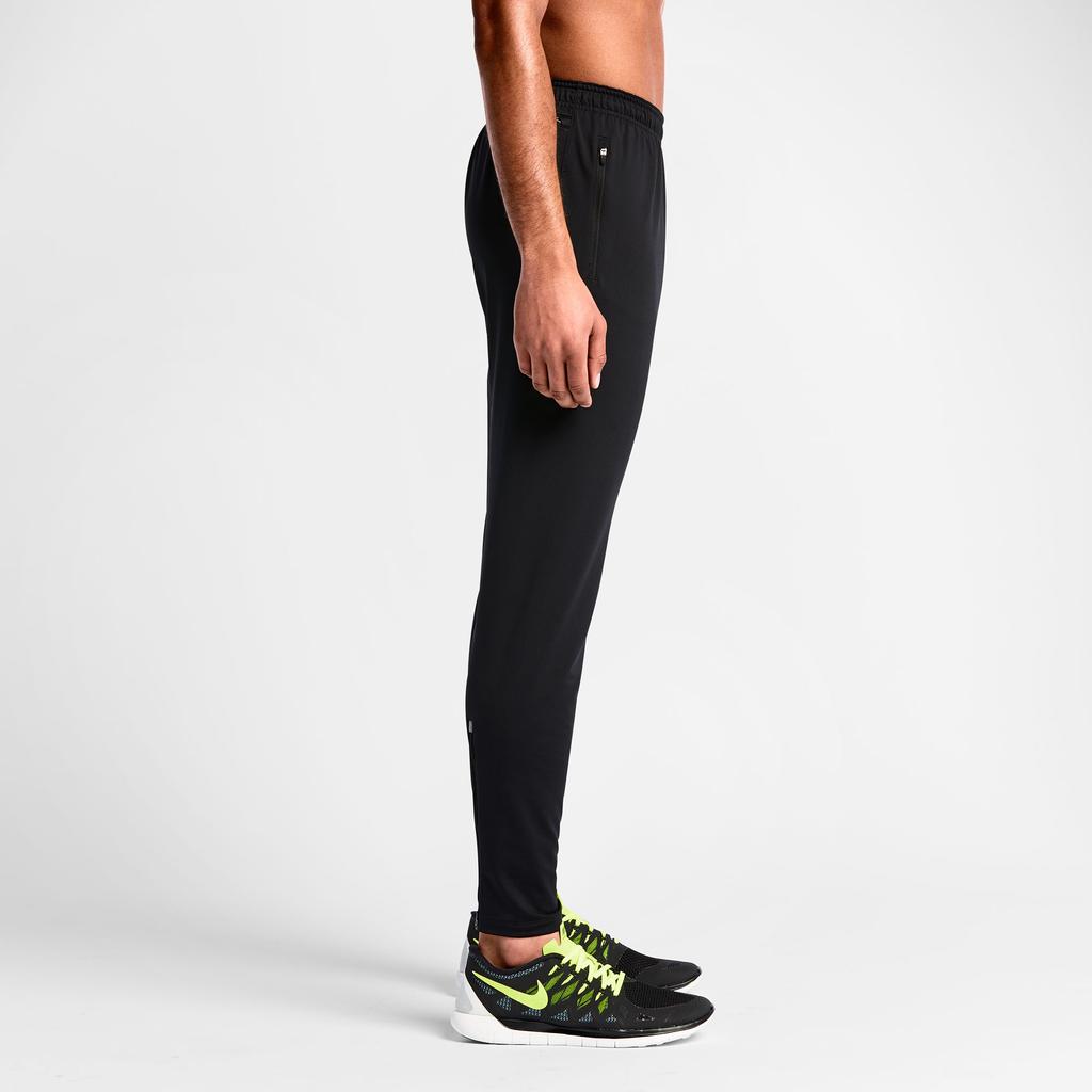 Nike Solid Color Elastic Waist Cuffed Casual Sports Pants Men bottoms Black 620068-010