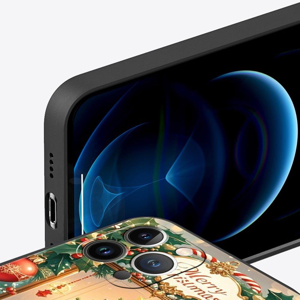 Frohe Weihnachten Handyhülle Cover für iPhone 17 16 15 14 13 12 Pro Max 11 Pro Max 17 AIR Plus Stoßfest Weiche TPU Hülle Funda Tasche