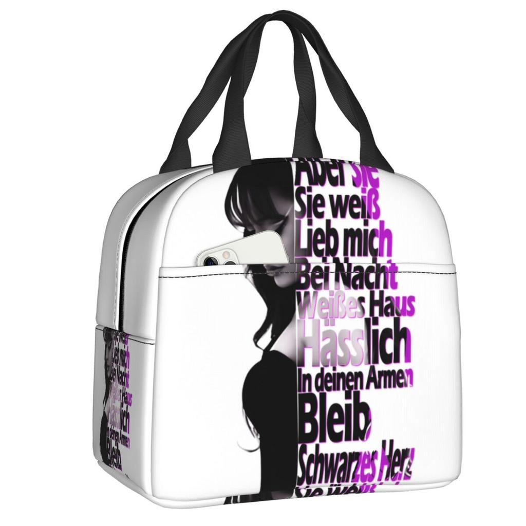 Custom German Singer Ayliva Insulated Lunch Bag for School Office Waterproof Thermal Cooler Bento Box Women Kids