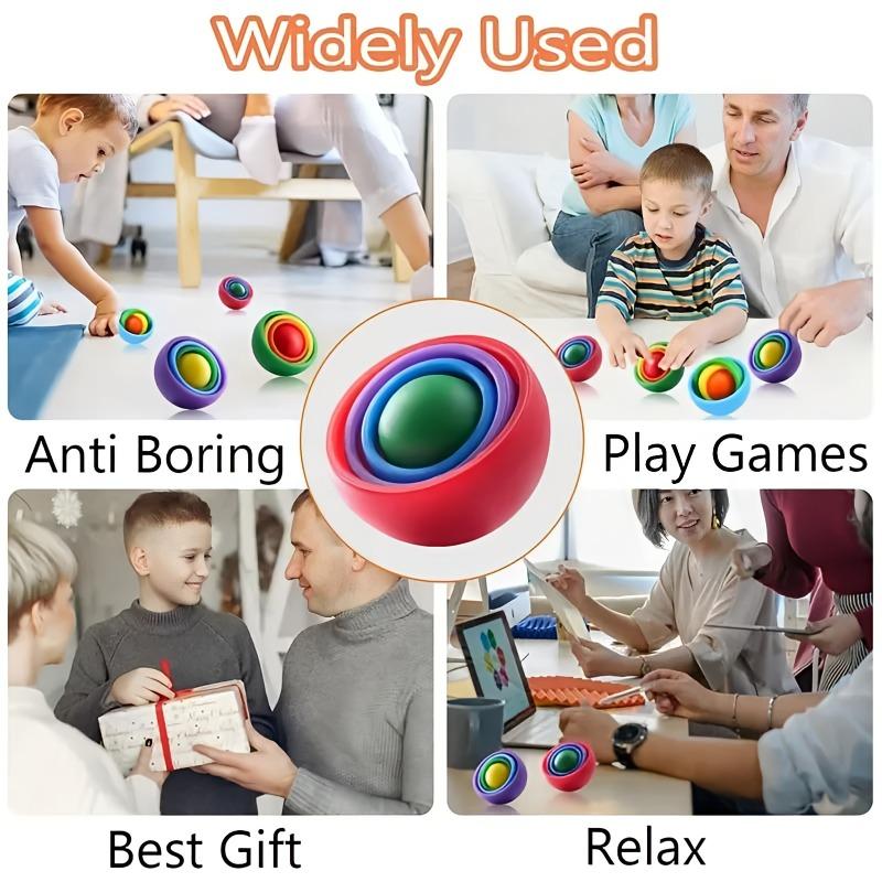 3D Rotation Sphere Fidgeting Gyro Tactile Toys Hand Fidgeting Spinner Gyroscope Toys For 5 To 10   Stress Relief Toy
