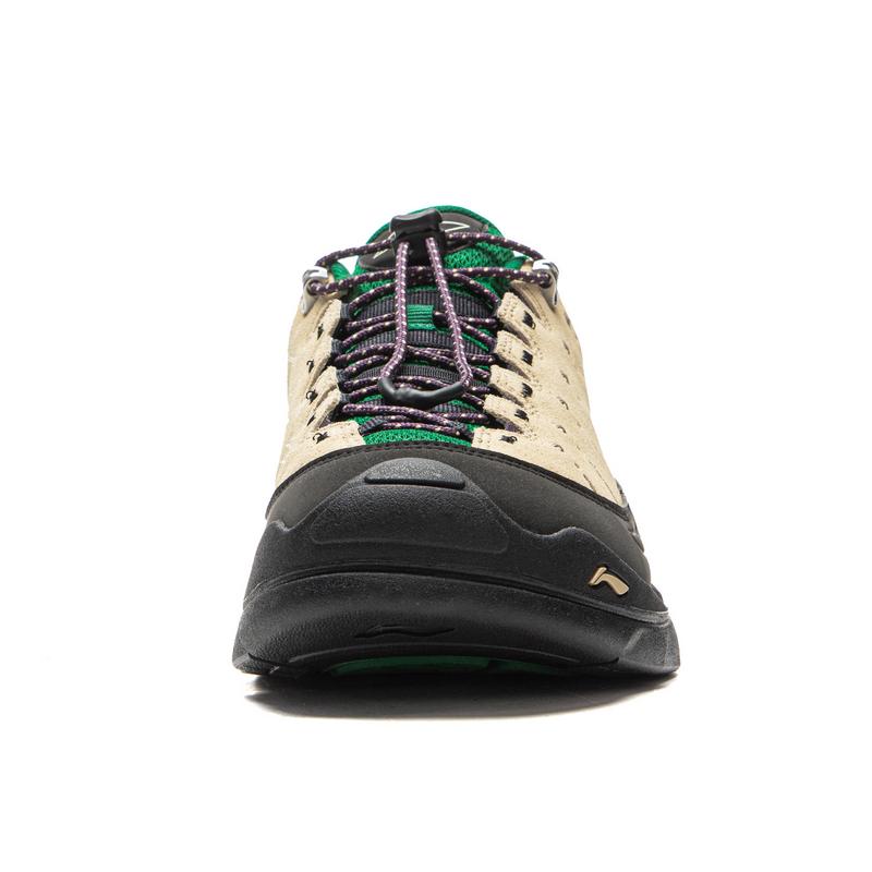 New LiNing CF Tracing Cushioning, Abrasion Resistant, And Resilient Properties Low Top Hiking Shoes Unisex Khaki AHTV029-7