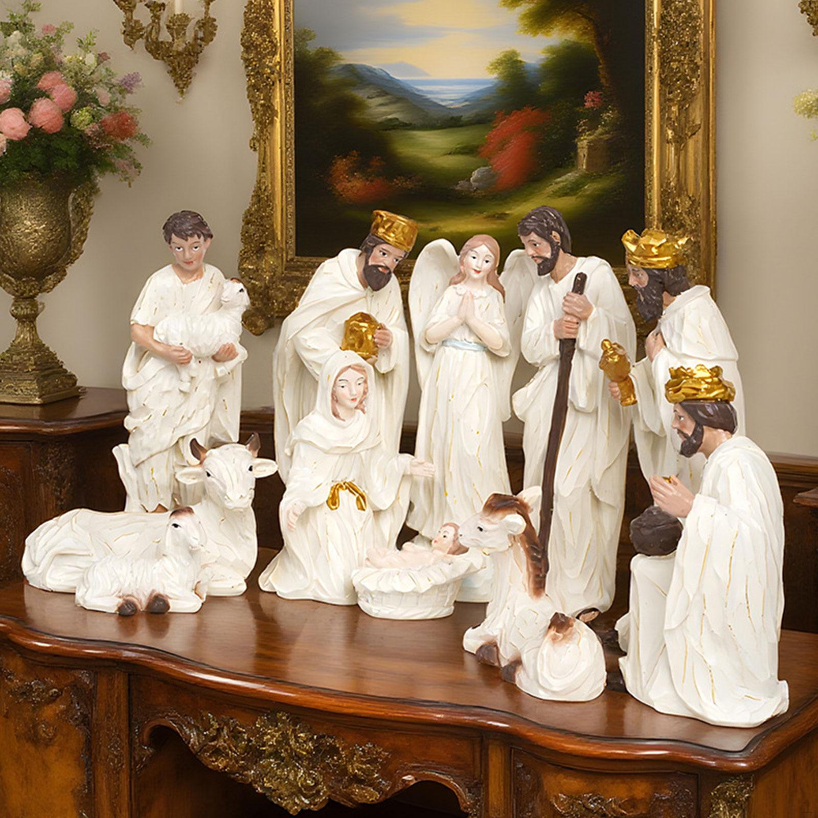 11 Pieces Christmas Nativity Scene Figurines