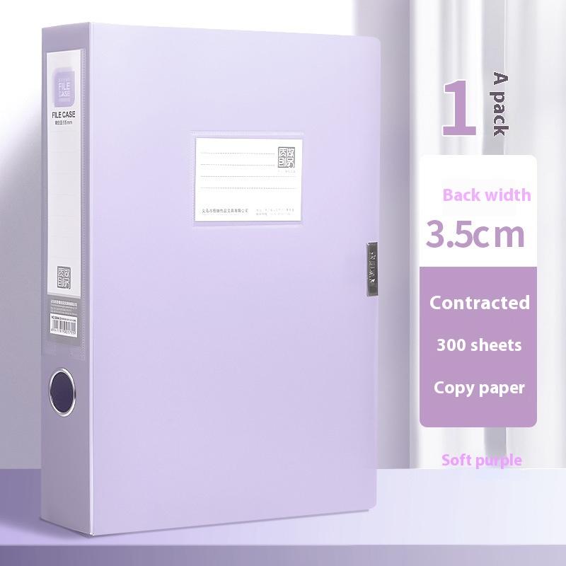 1pcs 3.5cm Large Capacity A4 File Folder Multifunctional Waterproof Document Organizer Dustproof Desktop Storage Document Holder