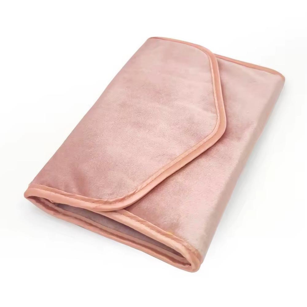 Custom Logo Luxury Velvet Jewelry Pouch Portable Foldable Travel Jewelry Organizer Bag Multi-compartment Jewelry Bag