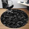 1pc Gaming Controllers Office Round Area Rug, Under Office Chairs Bedroom Living Room Home Decor, Room Deco