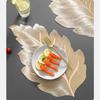 2PCS Nordic Simple Maple Leaf Coasters Non Slip PVC Table Mats Creative Vase Pads