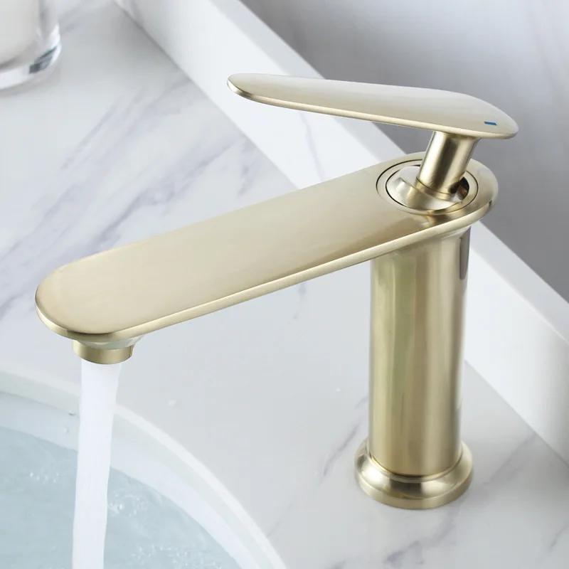 Severní Evropa Umyvadlová Baterie Horká Studená Směšovače Kohoutky Montáž na Desku Koupelnové Umyvadlové Baterie Jedna Páka Bílá Černá Zlatá