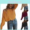 Premium Plus Size Autumn Womens Sweaters Off The Shoulder Pullover Sweater Long Sleeve For Stylish Comfort