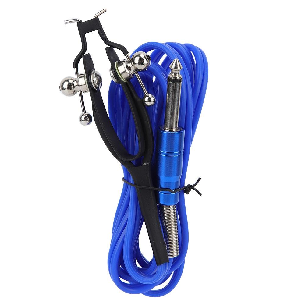 1.8m Tattoo Power Supply Silicone Clip Cord Tattoo Hook Line for Tattoo Machine (Blue)