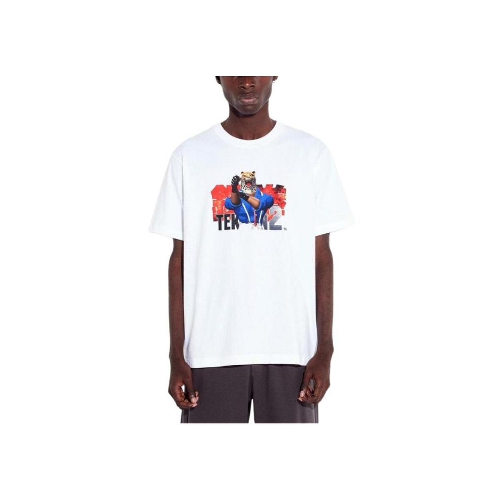 Uniqlo X Tekken Collaboration SS24 King Character Graphic Print Crew Neck Short Sleeve T-Shirt Men T-Shirt White 470743-00