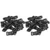 40 Pcs 17mm Side Release Buckles Black Flat Buckles Durable Mini Buckles  Bag Straps