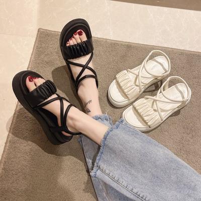 Fashion Slip-on Thick-soled Flat-soled Wear-resistant Women's Shoes Fashion Women's Sandals Summer Casual Versatile Sandals for Women