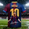Messi No. 10 Camiseta de fútbol para hombre diseñada por IA, camiseta de verano para adulto, ropa deportiva para exteriores para el día a día, top de secado rápido y transpirable.