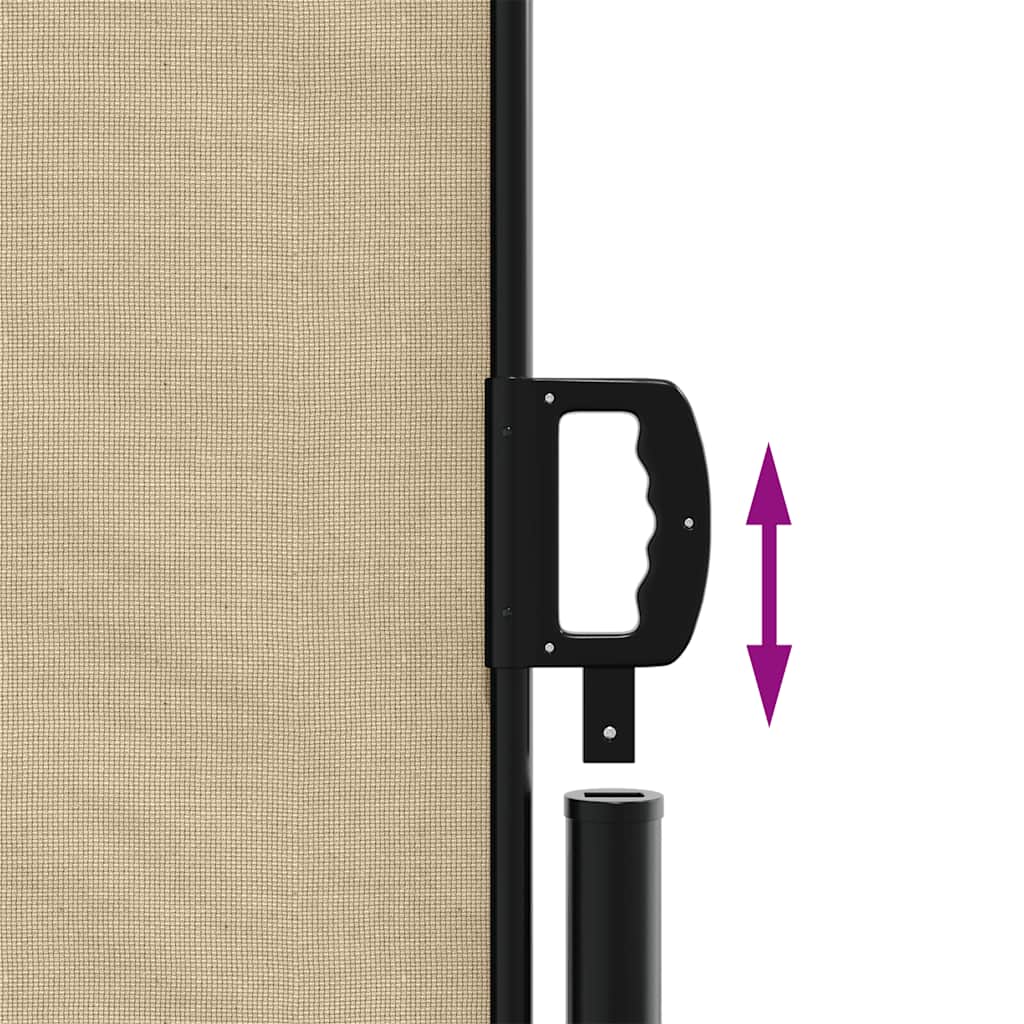 Retractable Side Awning Beige 120 x 1200 cm