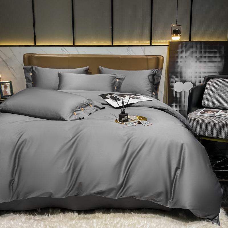 Nordic Style 60-count Xinjiang Long-staple Cotton Category A Four-piece Set High-end Pure Cotton Four-piece Duvet Cover