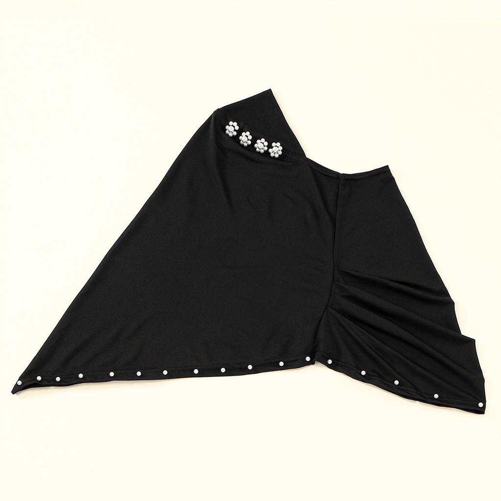 Women Jersey Instant Hijabs with Beading Muslim Hijab Caps Turban Cap Hair Wraps Turban Headband Bonnet Hijab Instant Hijab