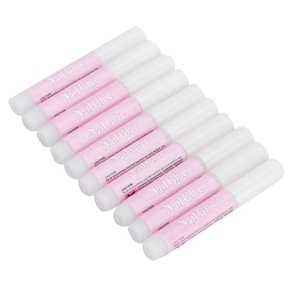 

10 шт. Клей для наращивания ногтей, накладные ногти, гель-маникюрный инструмент