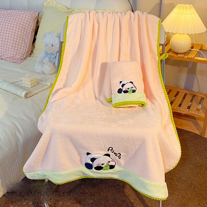 

Women s Coral Fleece Bath Towel & Cozy Sofa Blanket Thick Towel 35x75