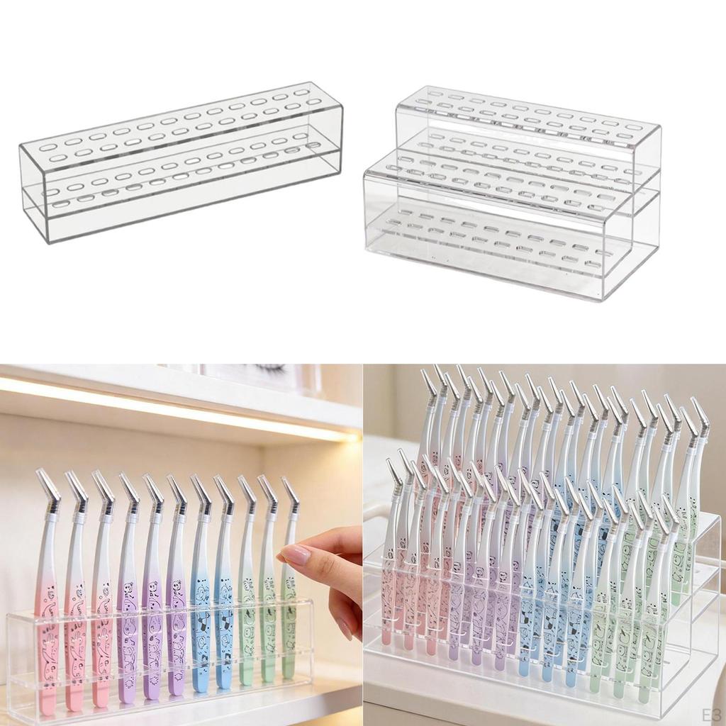 Wimpernpinzettenhalter Acryl Praktische Aufbewahrungshalterung Wimpernverlängerung Zubehör Displayständer für