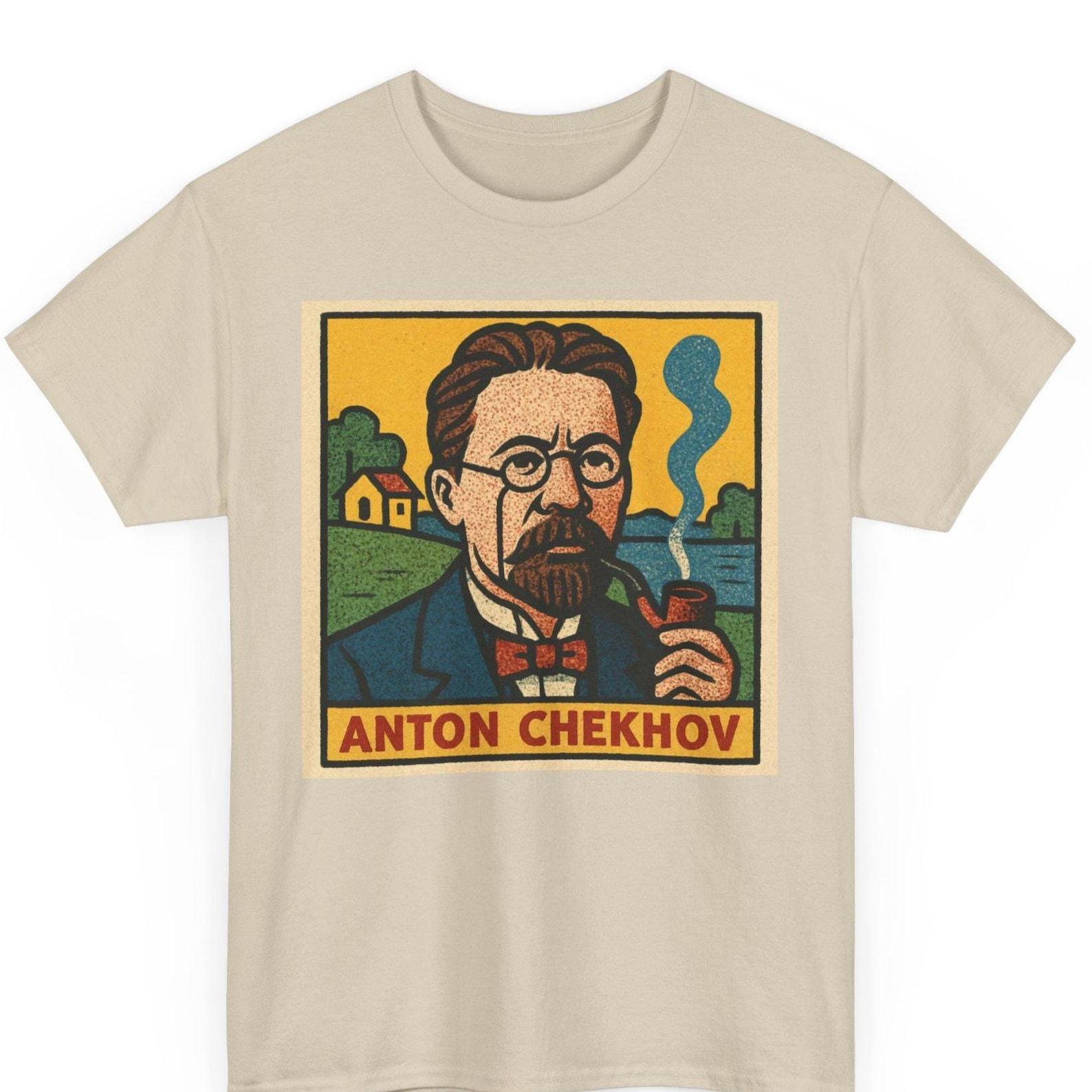 Anton Chekhov Retro Comic T Shirt Unisex S