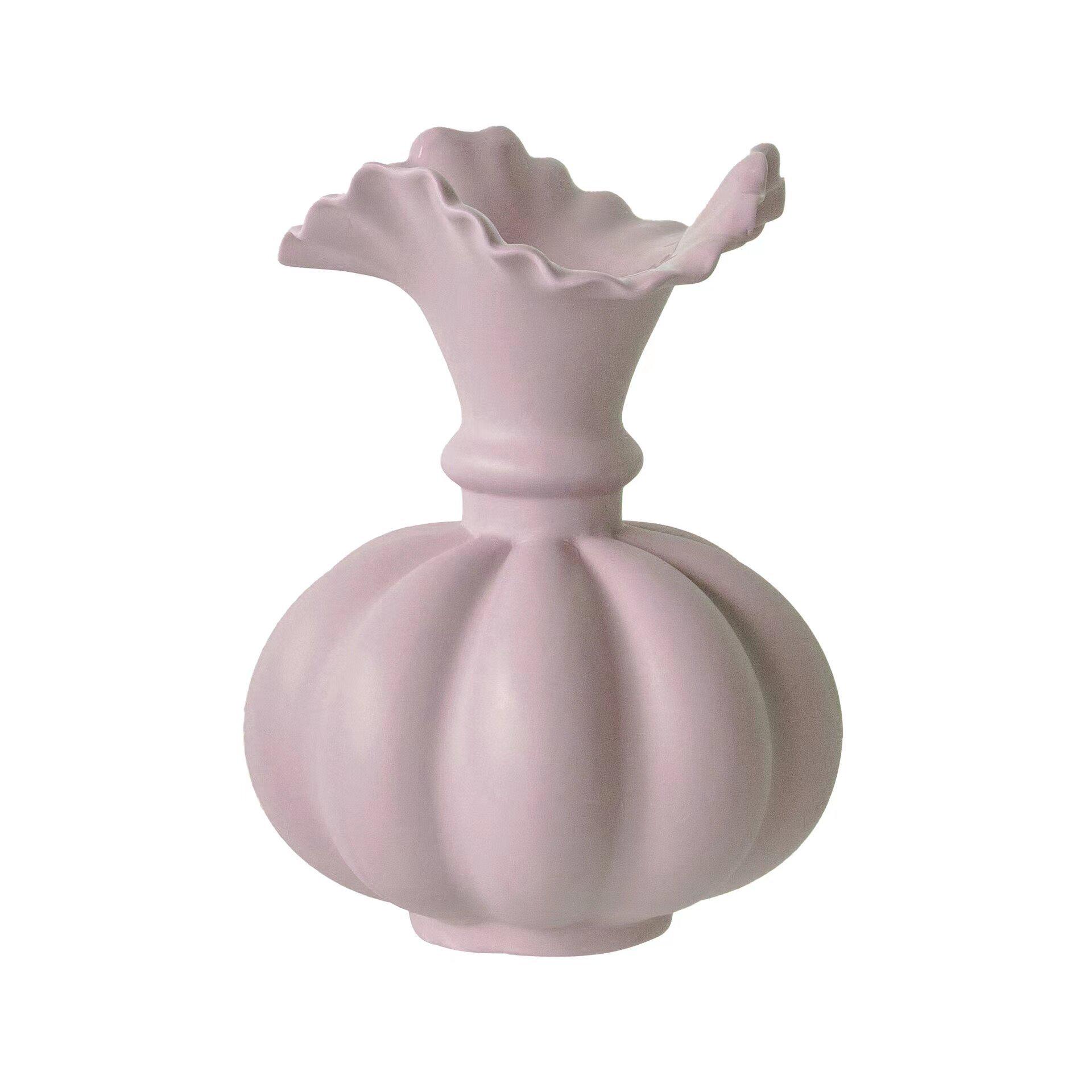 Creative Ceramic Pumpkin Vase - Stylish French Decor for Dining Table & Living Room