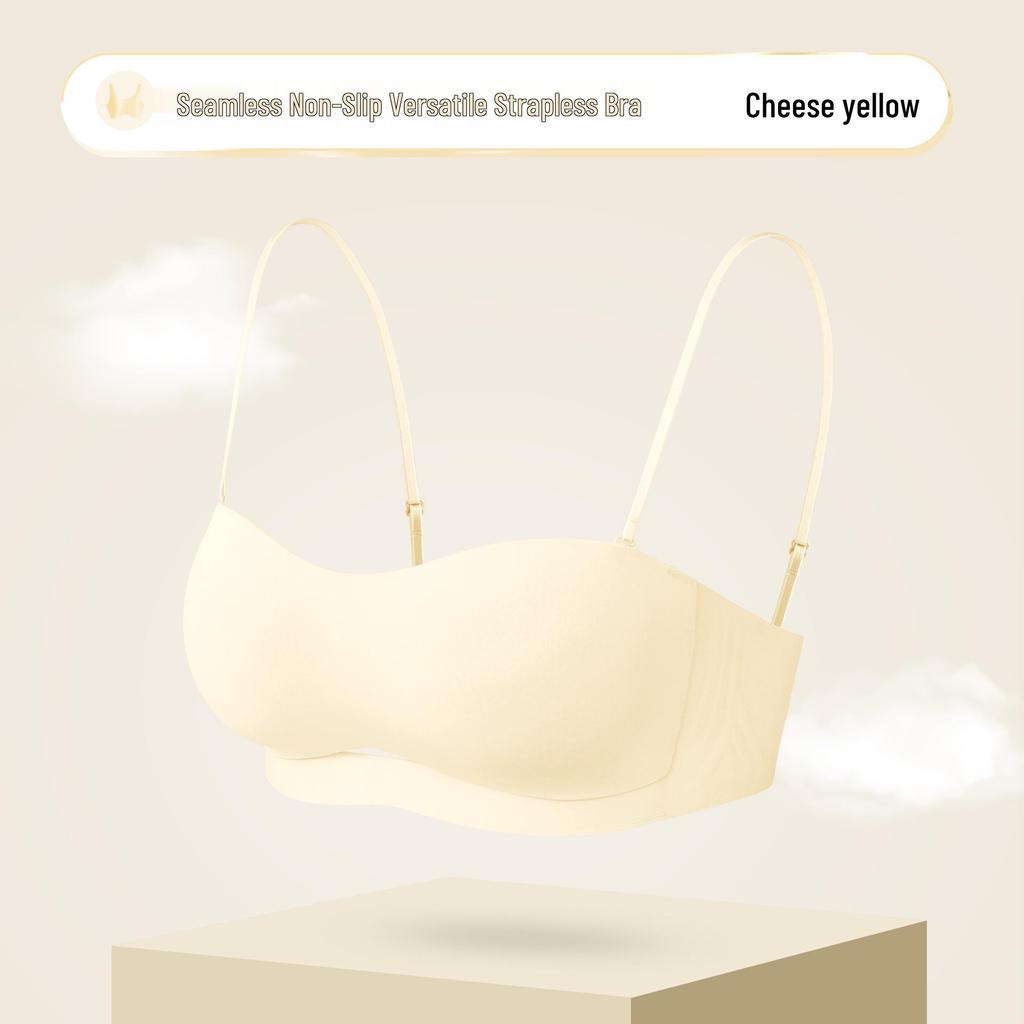 Breathable Non-Slip Seamless Strapless Women's Bandeau Bra