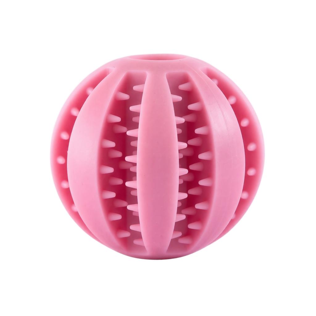 Durable Silicone Dog Chew Ball Interactive Treat Dispensing Toy for Dental Cleaning and Mental Stimulation Slow Feeding Puzzle Ball