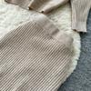 Korean Fashionable Sweater Two Piece Set Woemn's Batwing Sleeve Pullover Jumper Knit Top and High Waist Midi Skirt Sets Casual Knitted 2 Piece Sets