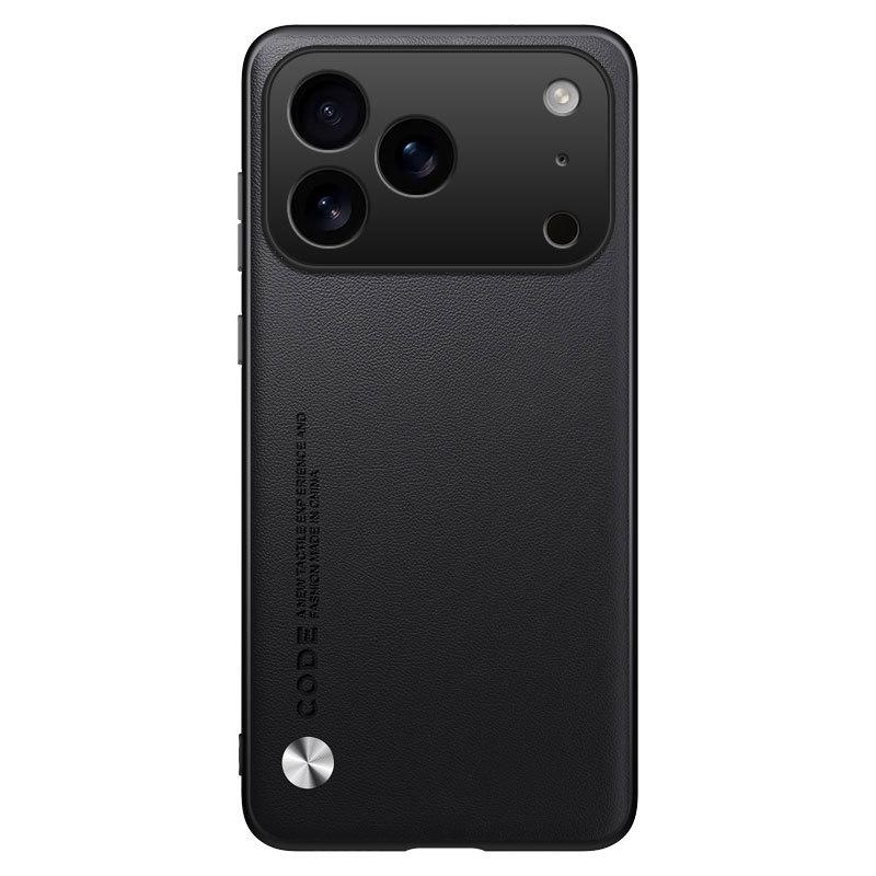 Applicable to iPhone17ProMax mobile phone case 16Pro plain leather 15 sticker leather matte 14 anti-drop 13 protective case