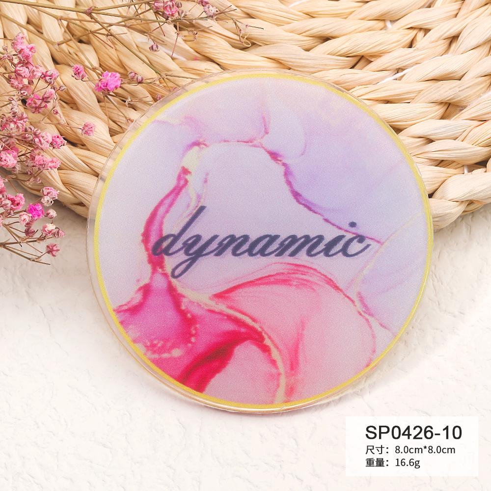 1pc Round/Square Painted Gel Polish Palette Natural Resin Onyx Display Board Holder Practice Nail Art DIY Tools
