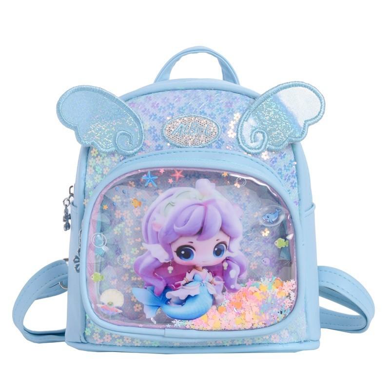 Children Cute Lightweight Backpack With Embroidered Cartoon Design For Daycare
