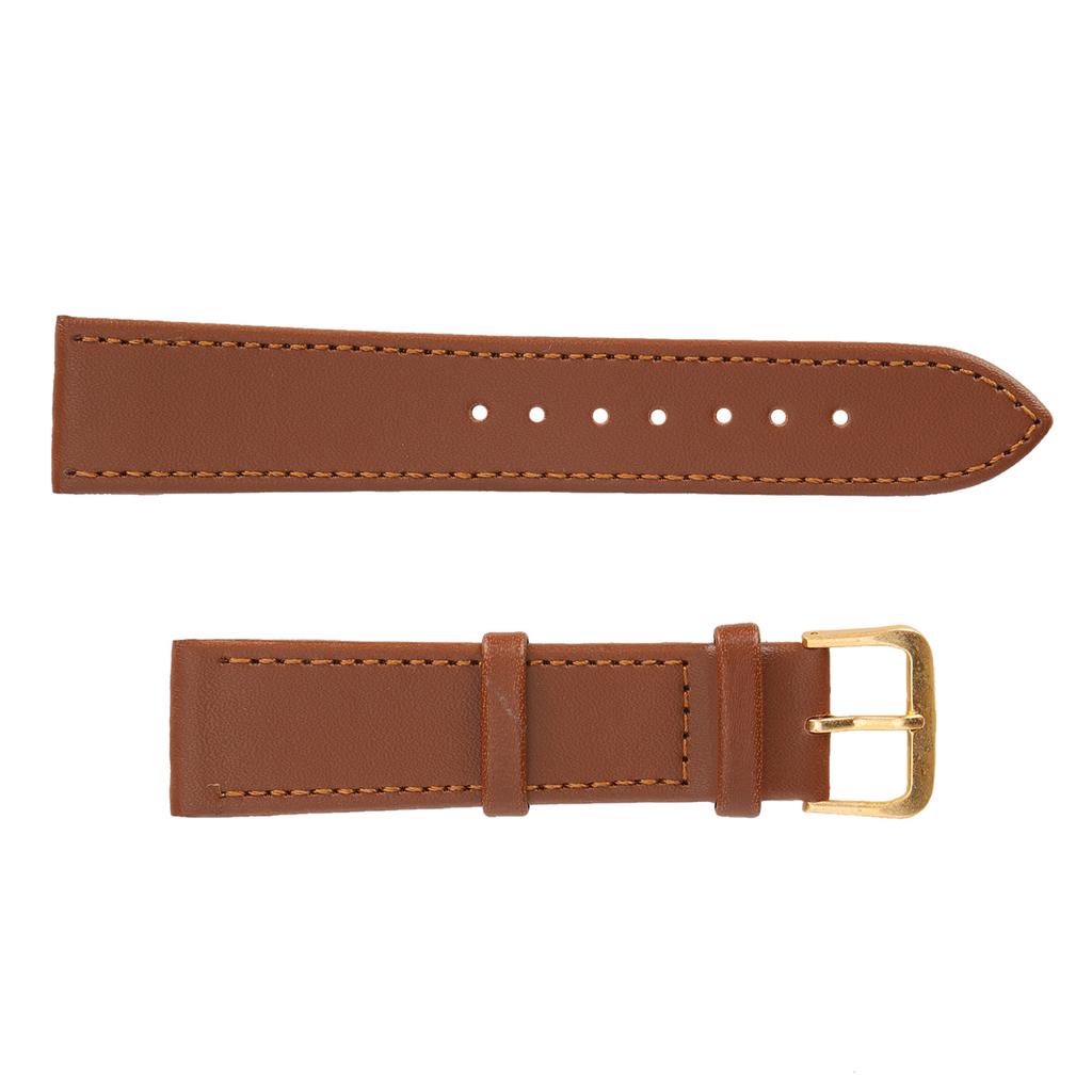 Unisex universalpinnespenne klokkebånd PU lær erstatningsklokkereim tilbehør Brun20mm /