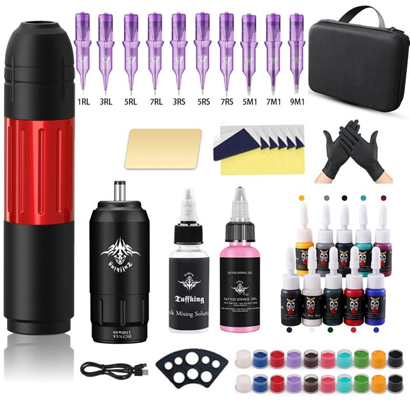 

Комплект беспроводного блока питания, полный набор татуировок для начинающих, дым-машина, ручка-тату, Mada-машина.